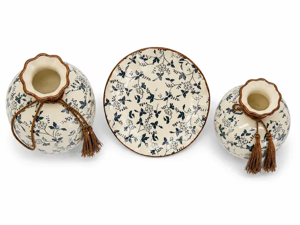 Ivory_Black_Floral_Decorative_Jar_Set