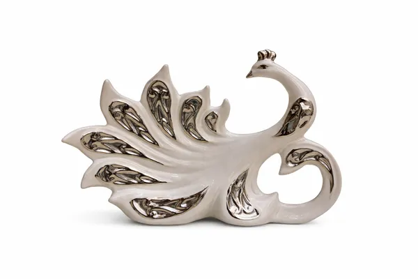 Ivory_And_Silver_Ceramic_With_Metallic_Glaze_Swan_Inspired_Decorative_Showpiece_For_Home_Decor