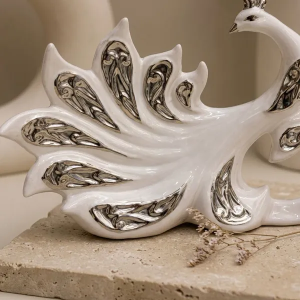 Ivory_And_Silver_Ceramic_With_Metallic_Glaze_Swan_Inspired_Decorative_Showpiece_For_Home_Decor