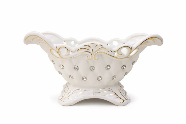 Ivory_Golden_Accents_Ceramic_With_Crystal_Stones_Royal_Pearl_Embellished_Bowl_For_Home_Decor