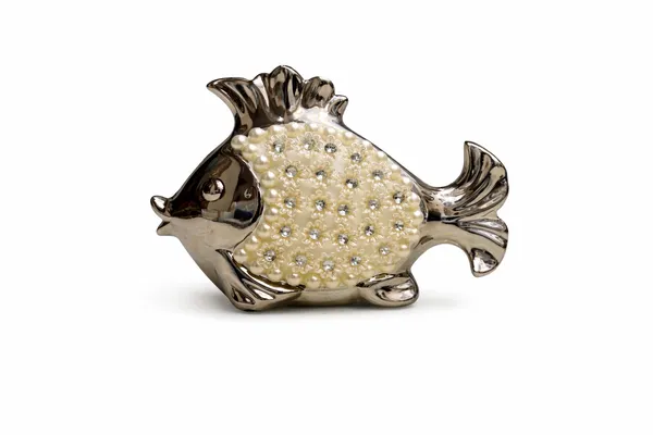 Silver_Pearl_White_Resin_With_Pearl_Detailing_Pearl_Embellished_Fish_Figurine_For_Home_Decor