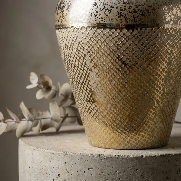 Antique_Golden_Metal_Textured_Jar_Vase_For_Home_Decor