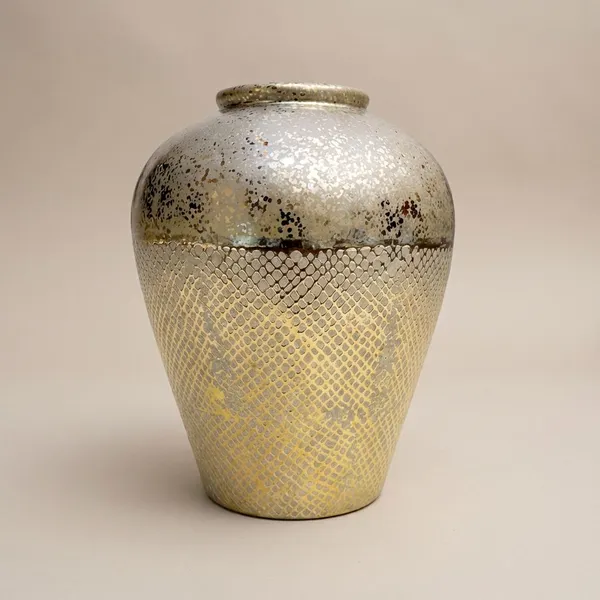 Antique_Golden_Metal_Textured_Jar_Vase_For_Home_Decor