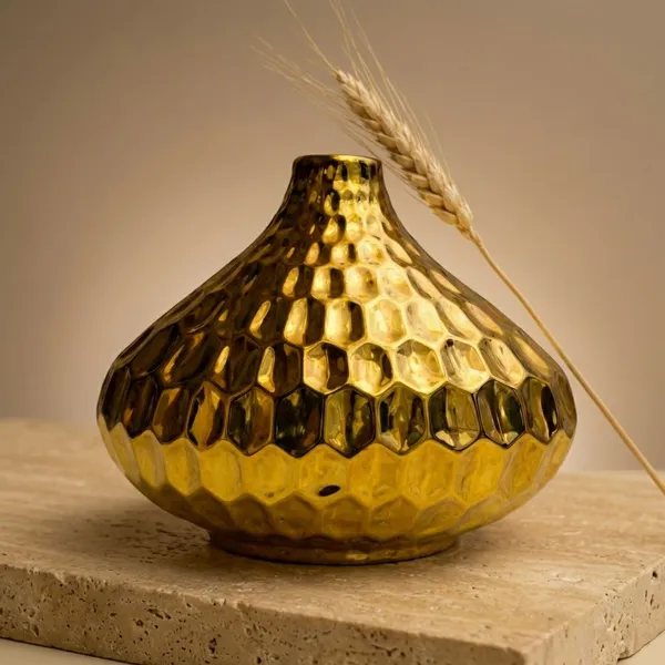 Golden_Ceramic_Honeycomb_Golden_Decorative_Bowl_For_Home_Decor