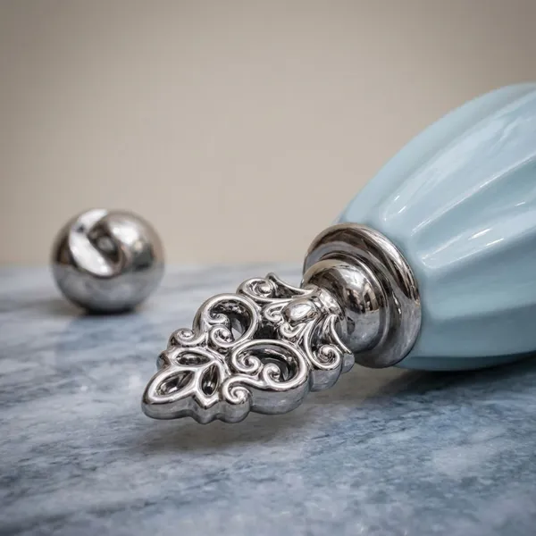 Pastel_Blue_And_Silver_Ceramic_And_Metal_Ceramic_Vase_With_Silver_Crown_Lid_For_Home_Decor