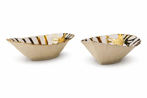 Ivory_And_Golden_Ceramic_Floral_Rim_Ceramic_Bowl_Set_Of_2_For_Home_Decor