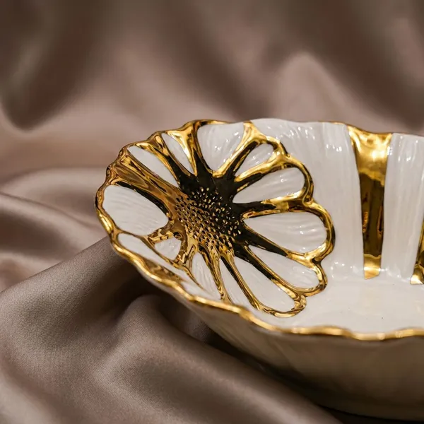 Ivory_And_Golden_Ceramic_Floral_Rim_Ceramic_Bowl_Set_Of_2_For_Home_Decor