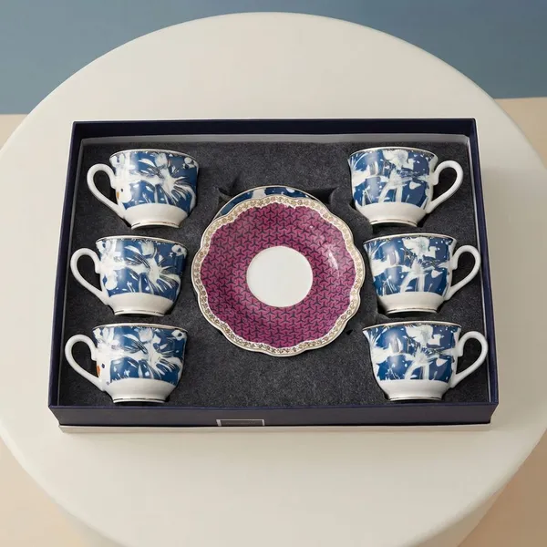 White_And_Blue_Ceramic_Floral_Tea_Cup_Set_For_Kitchen_Set