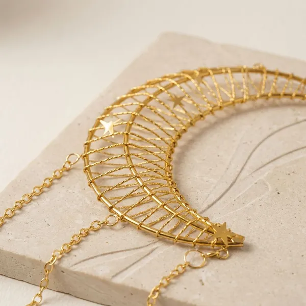 Golden_Metal_And_Beads_Crescent_Hanging_Charm_Decor_For_Home_Decor