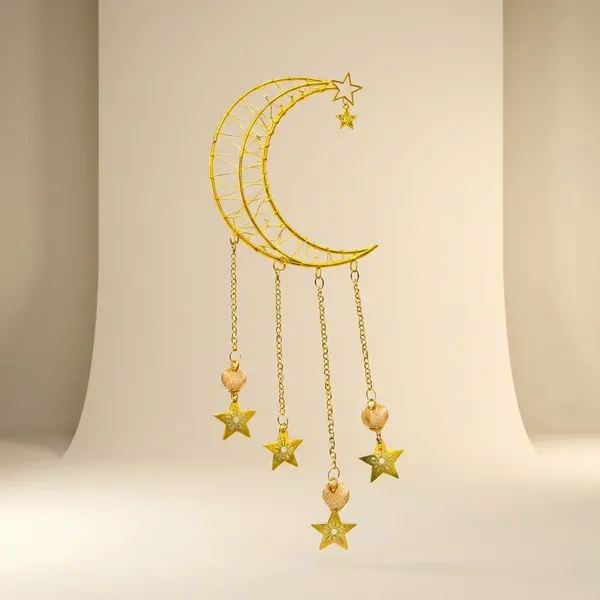 Golden_Metal_And_Crystal_Crescent_Hanging_Wall_Decor_For_Home_Decor