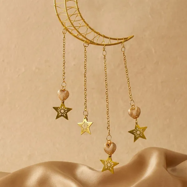 Golden_Metal_And_Crystal_Crescent_Hanging_Wall_Decor_For_Home_Decor