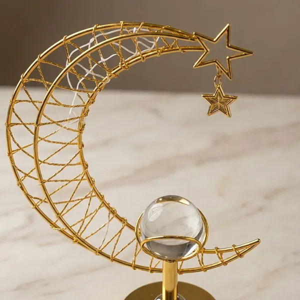 Golden_Metal_And_Crystal_Crystal_Ball_Crescent_Showpiece_For_Home_Decor