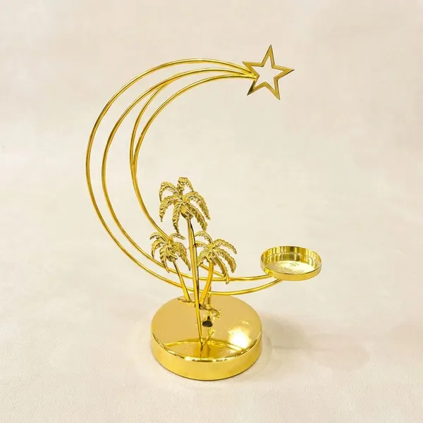 Golden_Metal_Crescent_Palm_Tree_Tealight_Stand_For_Home_Decor