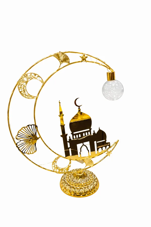 Golden_Metal_And_Glass_Crescent_Frame_Lantern_Table_Decor_For_Home_Decor