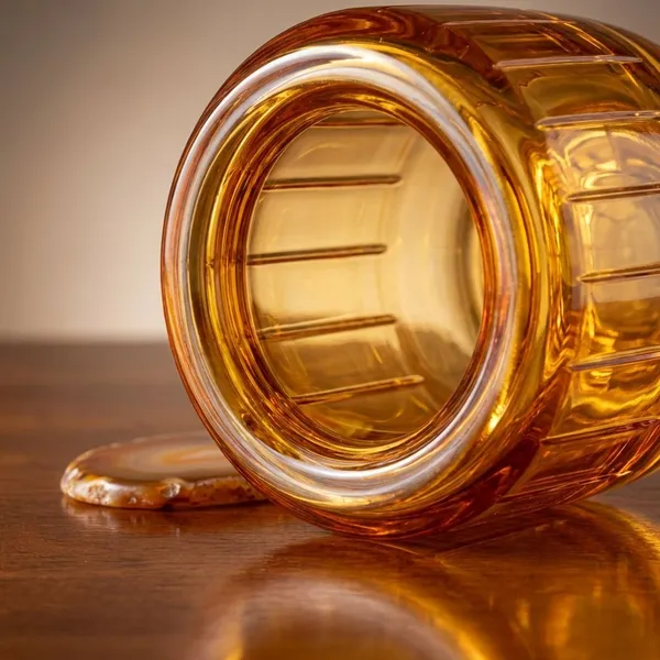 Amber_Ribbed_Glass_Vase_For_Home_Decor