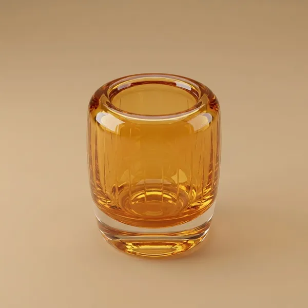 Amber_Ribbed_Glass_Vase_For_Home_Decor