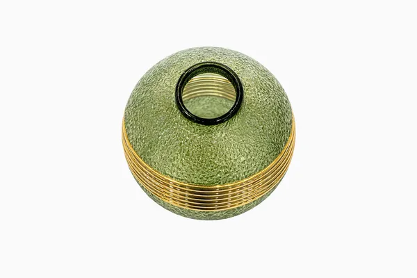 Green_And_Golden_Glass_Band_Globe_Glass_Vase_For_Home_Decor