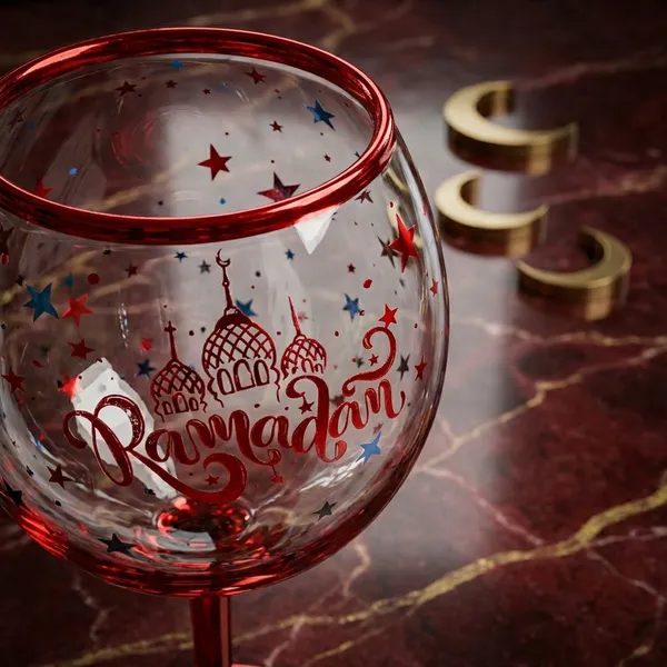 Red_Ramadan_Wine_Glass_For_Home_Decor