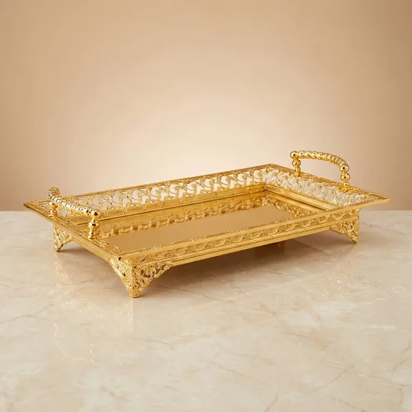 Golden_Metal_And_Glass_Rectangular_Golden_Mirror_Tray_For_Home_Decor