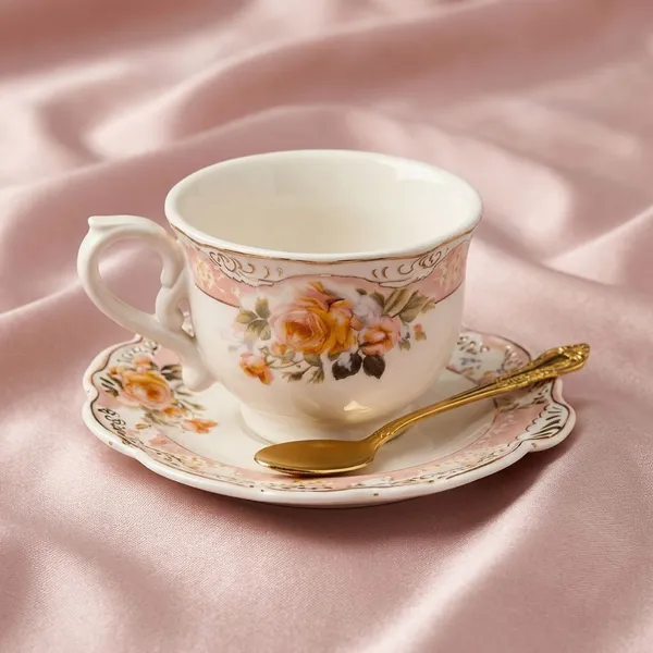 Ivory_And_Pink_Ceramic_Floral_Rose_Classic_Tea_Set_For_Kitchen_Set