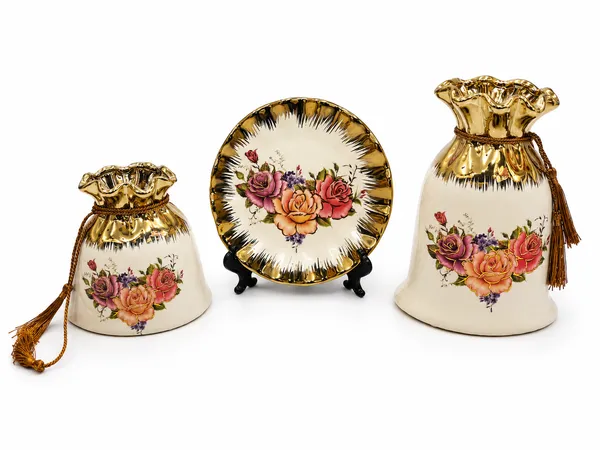 White_Gold_Decorative_Jar_Set