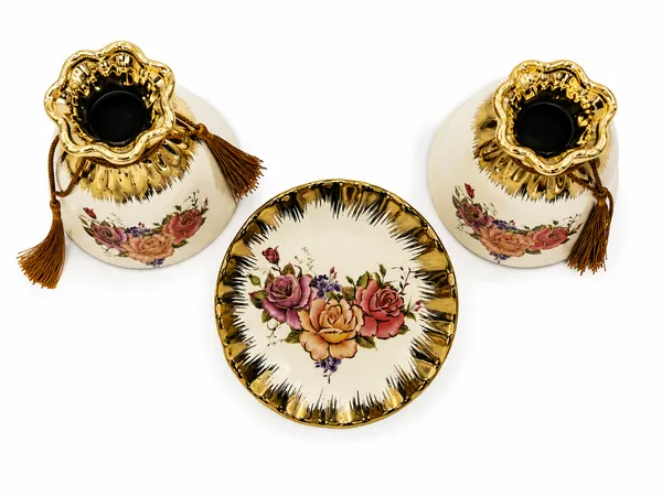 White_Gold_Decorative_Jar_Set