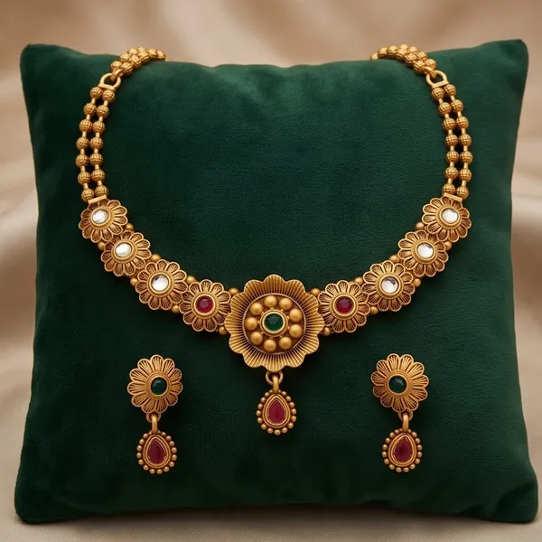 Antique_Floral_Mirror_Necklace_Set