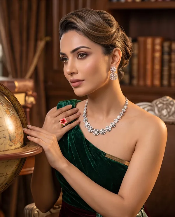 Celeste_Halo_Diamond_Necklace_&_Earrings_Set