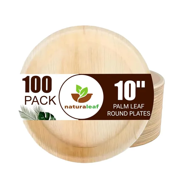 Brown_Areca_Palm_Leaf_Round_Plates_(Pack_Of_100)