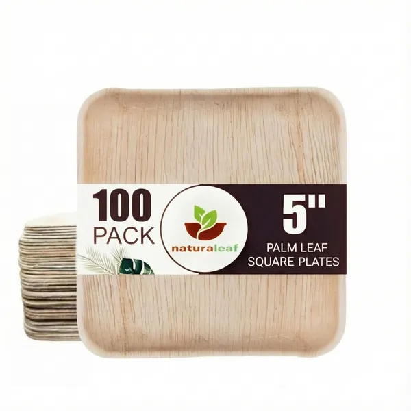 Brown_Areca_Palm_Leaf_Square_Plates_(Pack_Of_100)