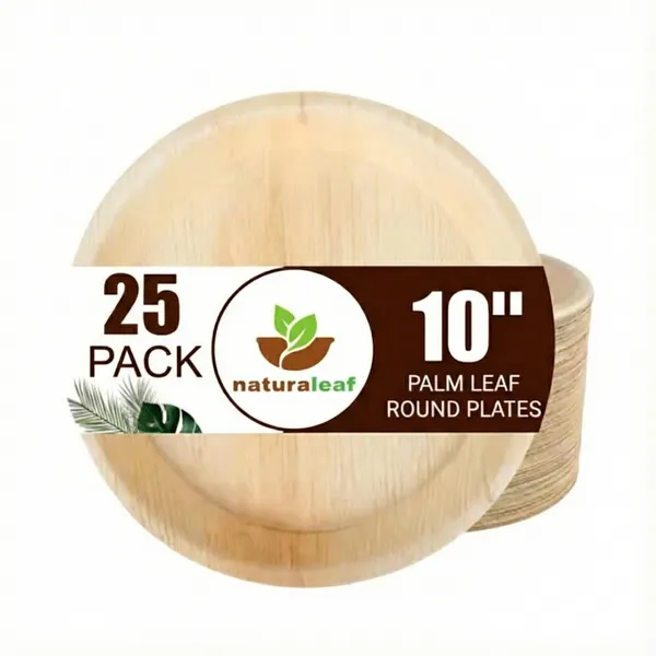 Brown_Areca_Palm_Leaf_Round_Plates_(Pack_Of_25)