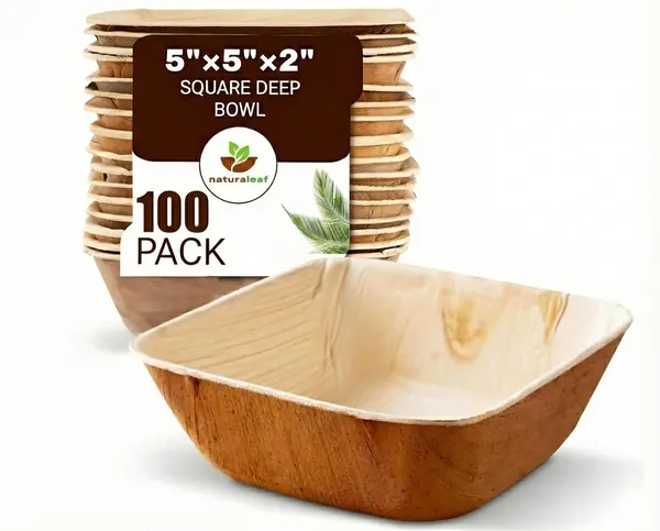 Brown_Areca_Palm_Leaf_Square_Deep_Bowl_(Pack_Of_100)