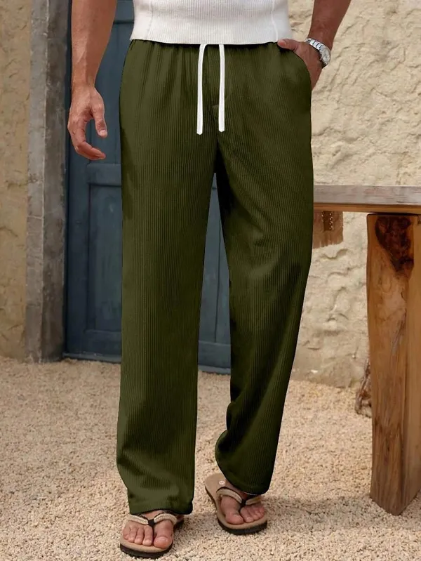 Green_Polyester_Fashionable_&_Trendy_Straight_Fit_Lounge_Pant_For_Men
