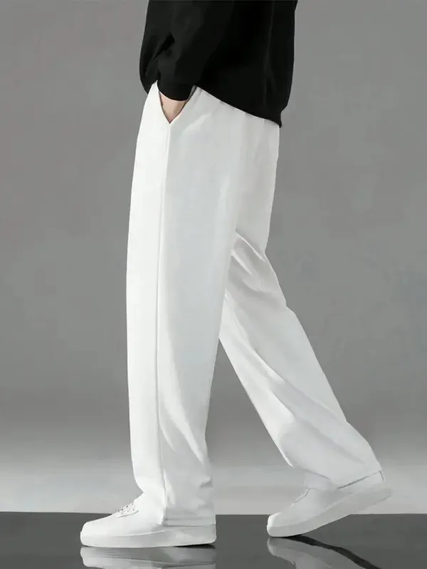 White_Polyester_Fashionable_&_Trendy_Straight_Fit_Trouser_For_Men