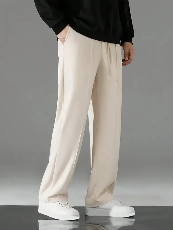 Cream_Polyester_Fashionable_&_Trendy_Straight_Fit_Trouser_For_Men