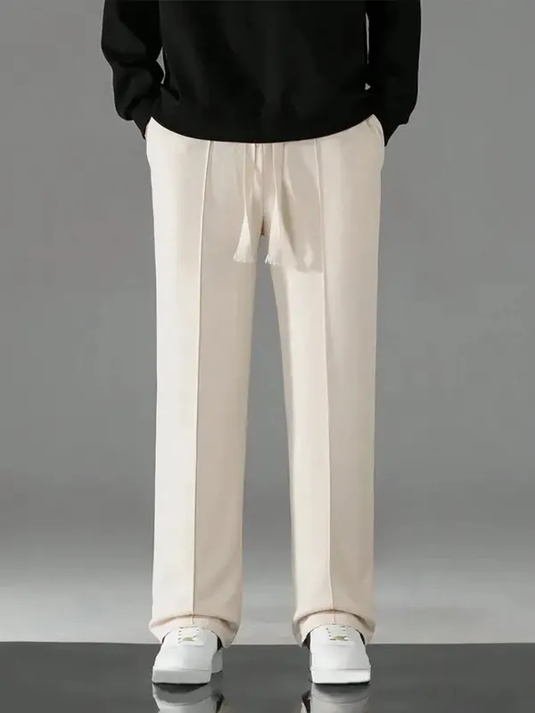 Cream_Polyester_Fashionable_&_Trendy_Straight_Fit_Trouser_For_Men