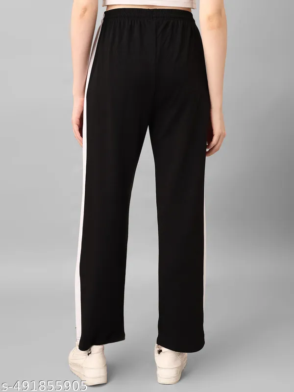 Black_Polyester_Fashionable_&_Trendy_Regular_Fit_Trouser_For_Women
