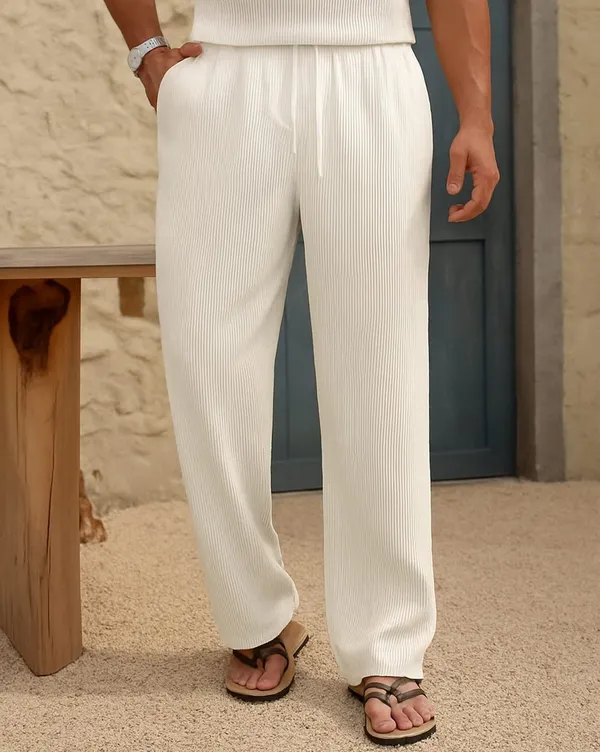 Cream_Polyester_Fashionable_&_Trendy_Straight_Fit_Lounge_Pant_For_Men