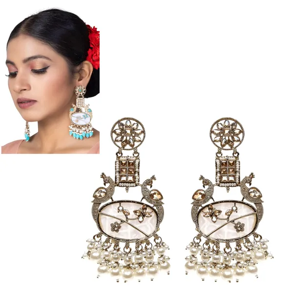White_Elegant_Design_Earrings_For_Women