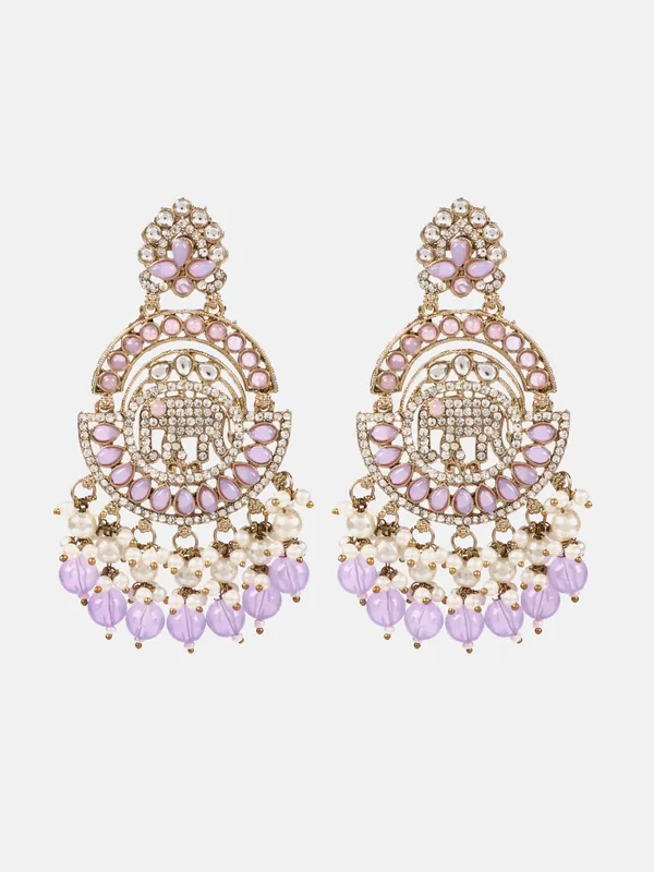 Purple_Elegant_Design_Earrings_For_Women