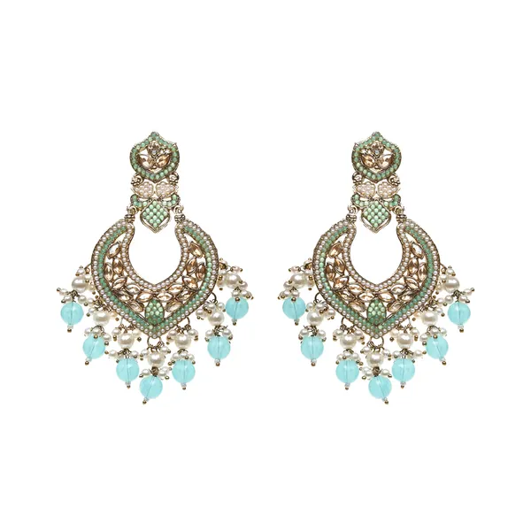 Turquoise_Elegant_Design_Earrings_Chandbali_Earring_For_Women