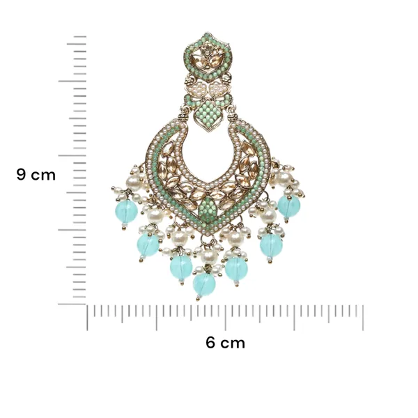 Turquoise_Elegant_Design_Earrings_Chandbali_Earring_For_Women