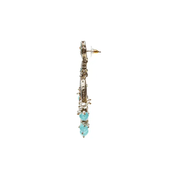 Turquoise_Elegant_Design_Earrings_Chandbali_Earring_For_Women