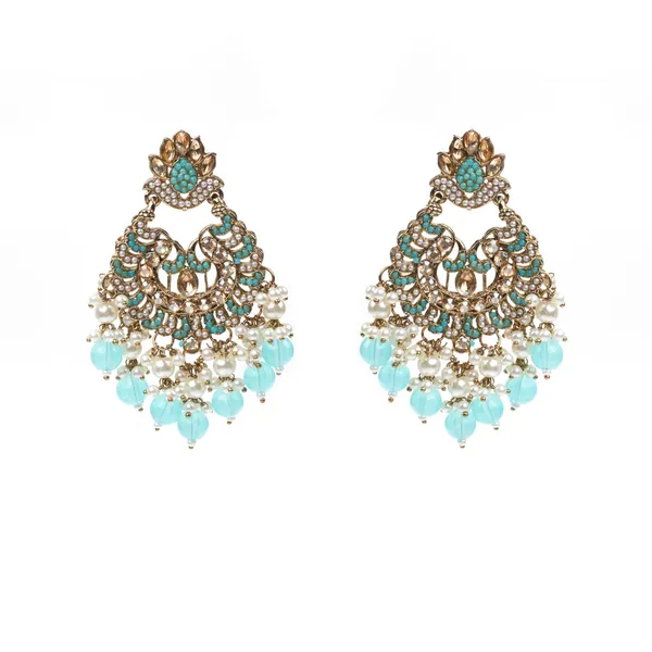 Turquoise_Elegant_Design_Earrings_Chandbali_Earrings_Afgani_Style_Earrings_For_Women