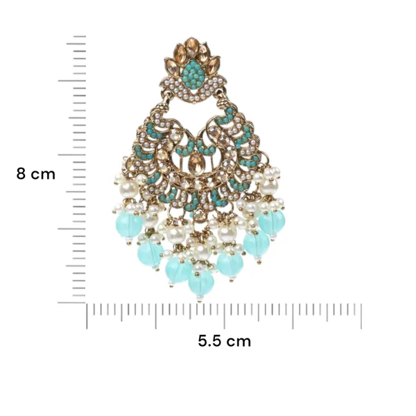 Turquoise_Elegant_Design_Earrings_Chandbali_Earrings_Afgani_Style_Earrings_For_Women