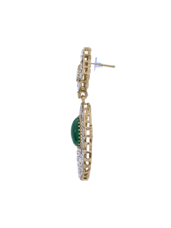 Green_Elegant_Design_Earrings_For_Women