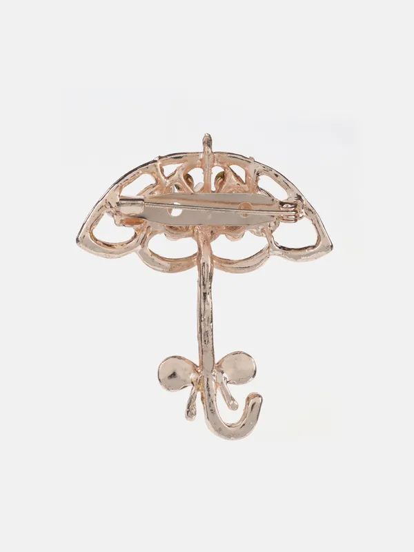 Beige_Elegant_Design_Designer_Metal_Brooch_For_Women