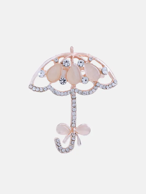 Beige_Elegant_Design_Designer_Metal_Brooch_For_Women