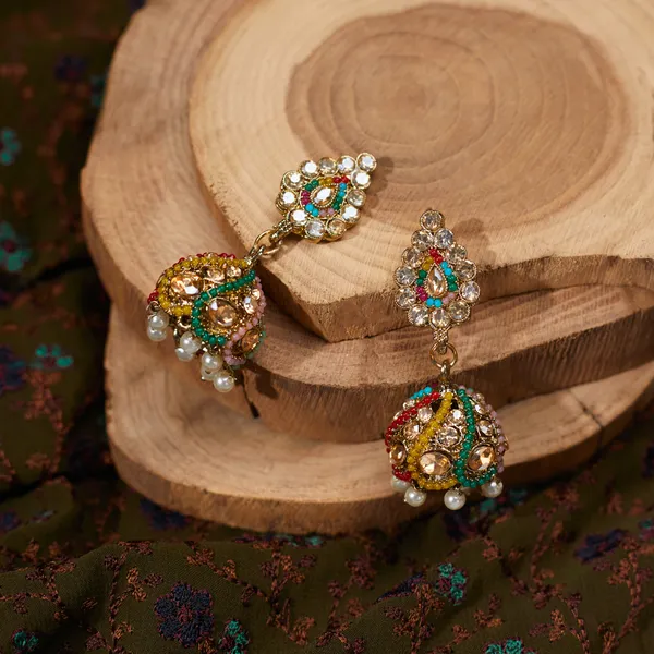 Gold_Elegant_Design_Earrings_Jhumki_Earrings_For_Women
