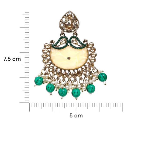 Green_Elegant_Design_Earrings_Chandbali_Earring_For_Women